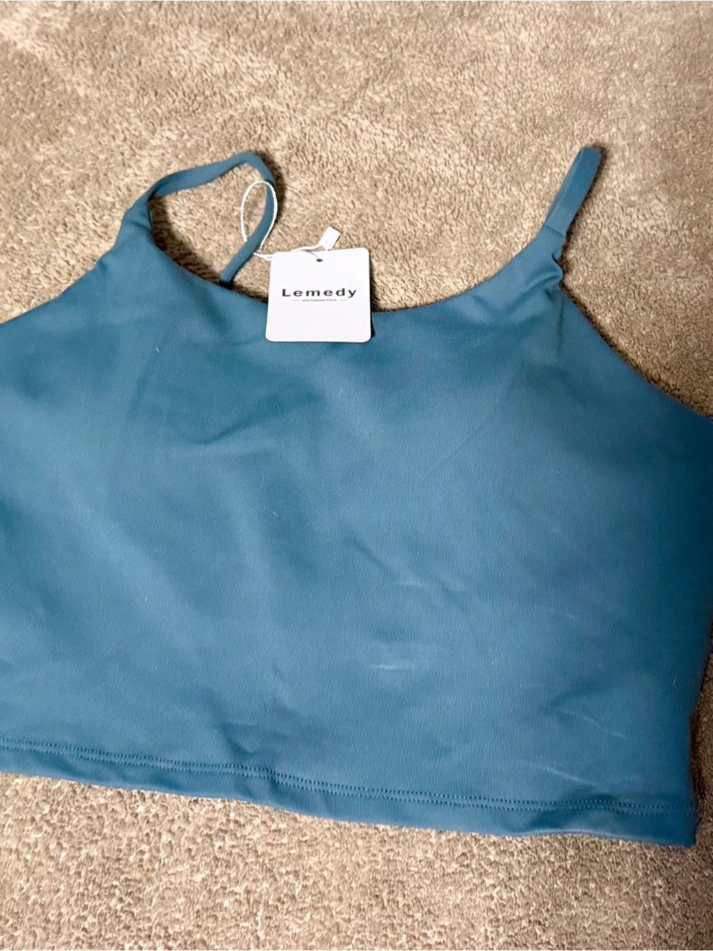 Lemedy Teal Green bra/yoga top NWT